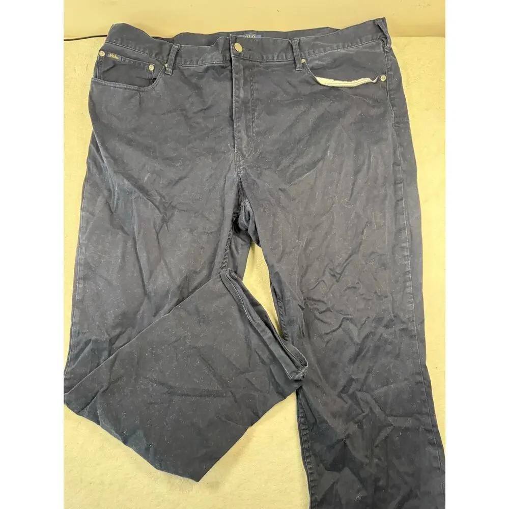 Polo Ralph Lauren Mens Pants 42x32 Black Classic Fit Cotton Chino Casual